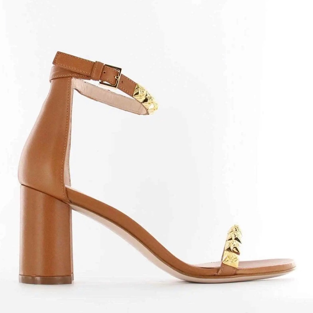 Stuart Weitzman Rosemarie Heeled Sandal In Cuoio … - image 3